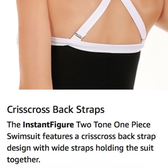 NWOT Instant‎ Figure Women's Compression Two-Tone One-Piece Swimsuit - Picture 8 of 15